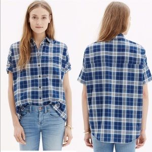 Madewell Courier Shirt - Plaid Blue